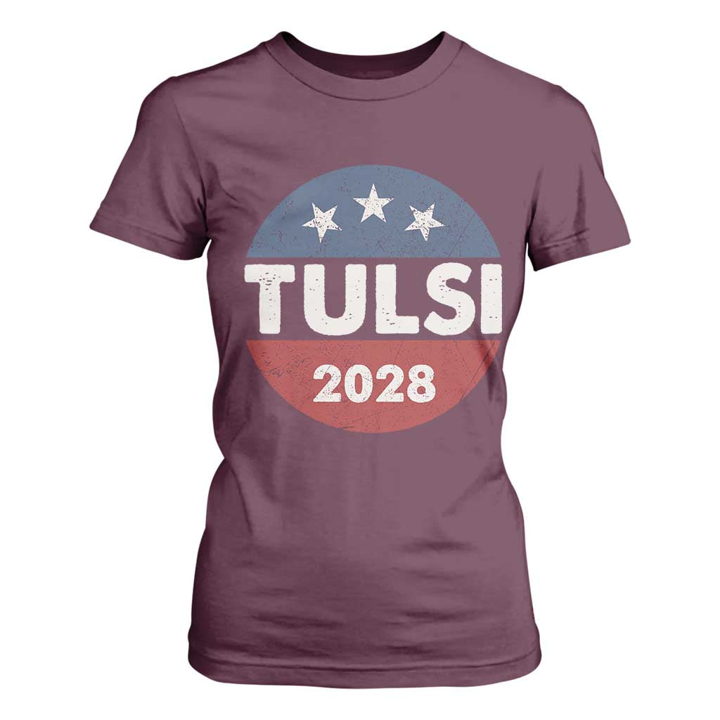 Tulsi Gabbard 2028 T Shirt For Women For President TS02 Maroon Print Your Wear