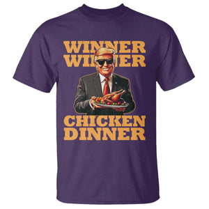 Trump Won 2024 Winner T Shirt Funny Winner Chicken Dinner TS02 Purple Print Your Wear