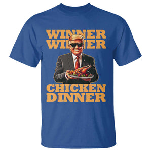 Trump Won 2024 Winner T Shirt Funny Winner Chicken Dinner TS02 Royal Blue Print Your Wear