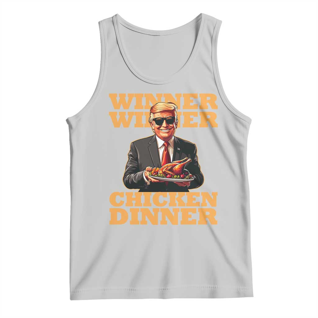 Trump Won 2024 Winner Tank Top Funny Winner Chicken Dinner TS02 Ash Print Your Wear
