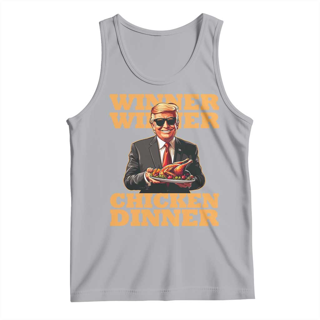 Trump Won 2024 Winner Tank Top Funny Winner Chicken Dinner TS02 Athletic Heather Print Your Wear