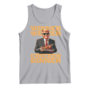 Trump Won 2024 Winner Tank Top Funny Winner Chicken Dinner TS02 Athletic Heather Print Your Wear
