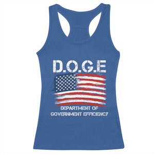Trump Elon 2024 Racerback Tank Top D.O.G.E Department Of Government Efficiency DOGE TS02 Royal Blue Print Your Wear