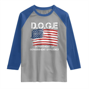 Trump Elon 2024 Raglan Shirt D.O.G.E Department Of Government Efficiency DOGE TS02 Sport Gray Royal Print Your Wear