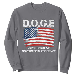 Trump Elon 2024 Sweatshirt D.O.G.E Department Of Government Efficiency DOGE TS02 Charcoal Print Your Wear