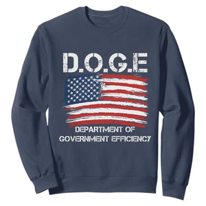 Trump Elon 2024 Sweatshirt D.O.G.E Department Of Government Efficiency DOGE TS02 Navy Print Your Wear