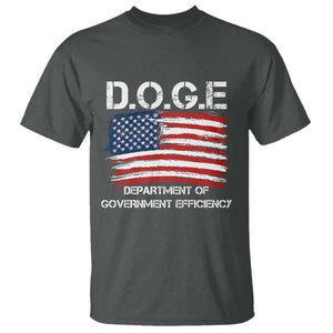Trump Elon 2024 T Shirt D.O.G.E Department Of Government Efficiency DOGE TS02 Dark Heather Print Your Wear