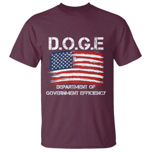 Trump Elon 2024 T Shirt D.O.G.E Department Of Government Efficiency DOGE TS02 Maroon Print Your Wear