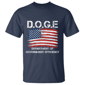 Trump Elon 2024 T Shirt D.O.G.E Department Of Government Efficiency DOGE TS02 Navy Print Your Wear