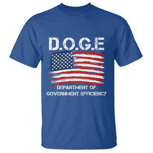 Trump Elon 2024 T Shirt D.O.G.E Department Of Government Efficiency DOGE TS02 Royal Blue Print Your Wear