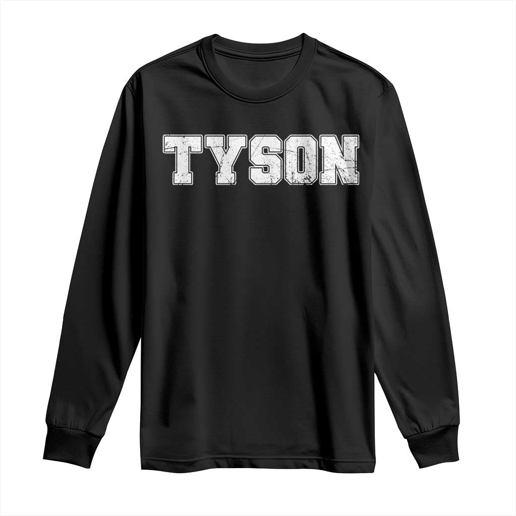 Team Tyson Long Sleeve Shirt Family Personalized Name Retro Vintage Minimalism TS02 Black Print Your Wear