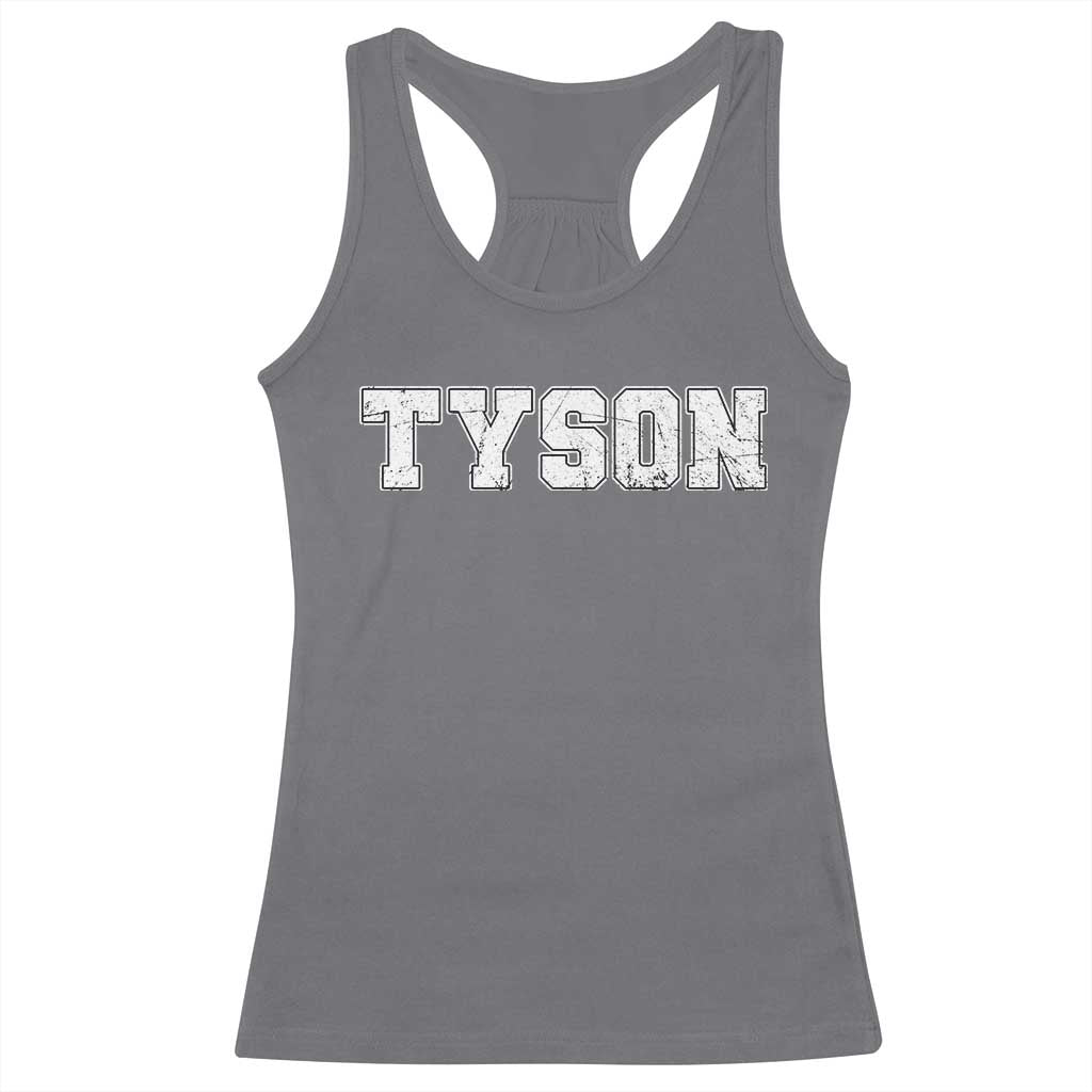 Team Tyson Racerback Tank Top Family Personalized Name Retro Vintage Minimalism TS02 Charcoal Print Your Wear