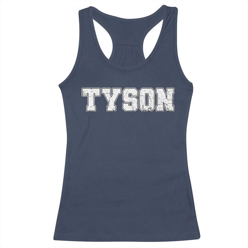 Team Tyson Racerback Tank Top Family Personalized Name Retro Vintage Minimalism TS02 Navy Print Your Wear
