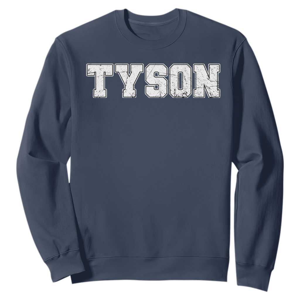 Team Tyson Sweatshirt Family Personalized Name Retro Vintage Minimalism TS02 Navy Print Your Wear