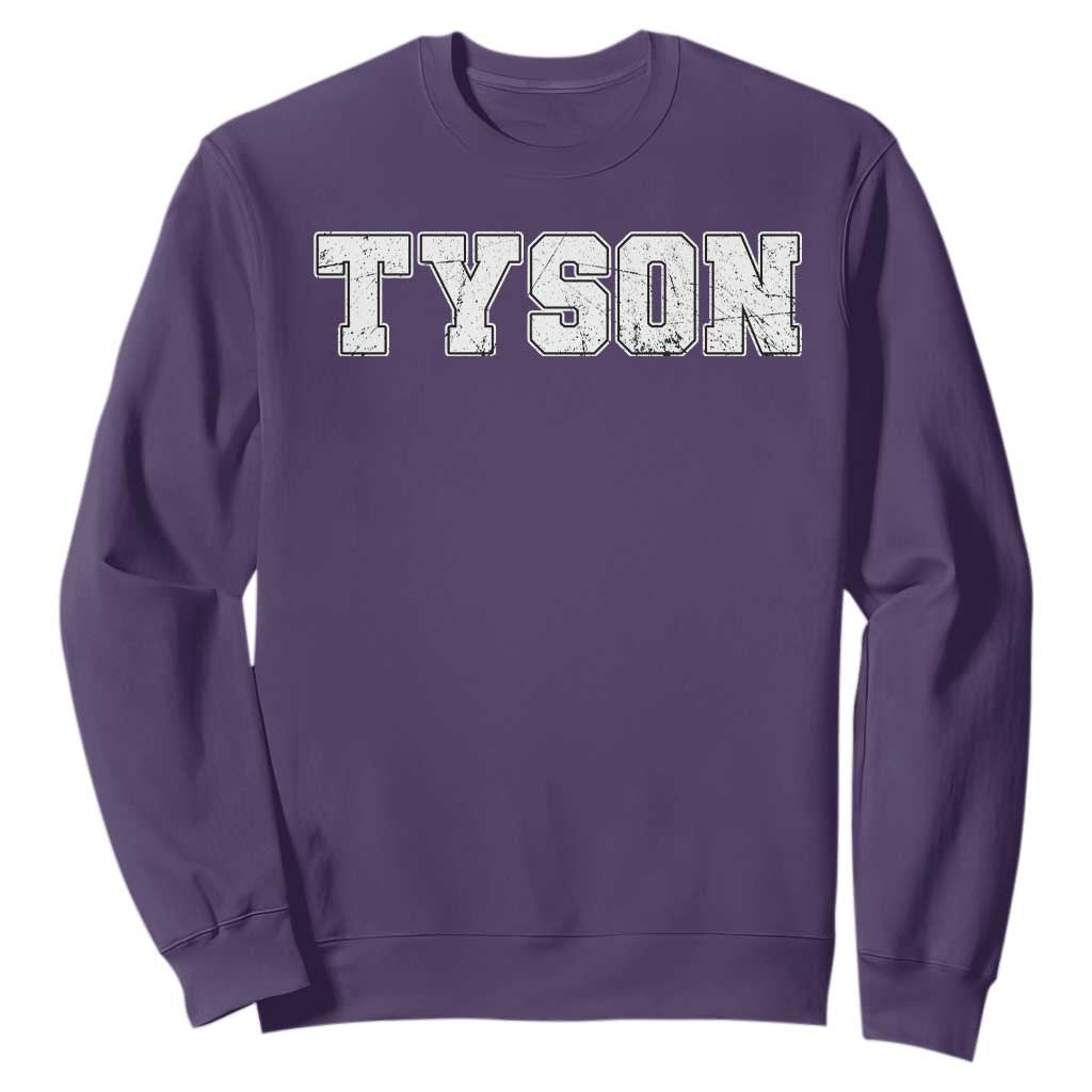 Team Tyson Sweatshirt Family Personalized Name Retro Vintage Minimalism TS02 Purple Print Your Wear
