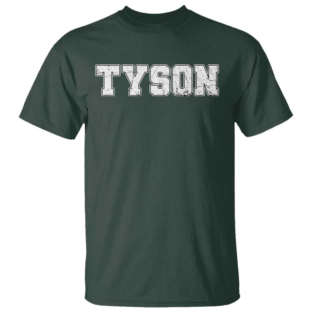 Team Tyson T Shirt Family Personalized Name Retro Vintage Minimalism TS02 Dark Forest Green Print Your Wear