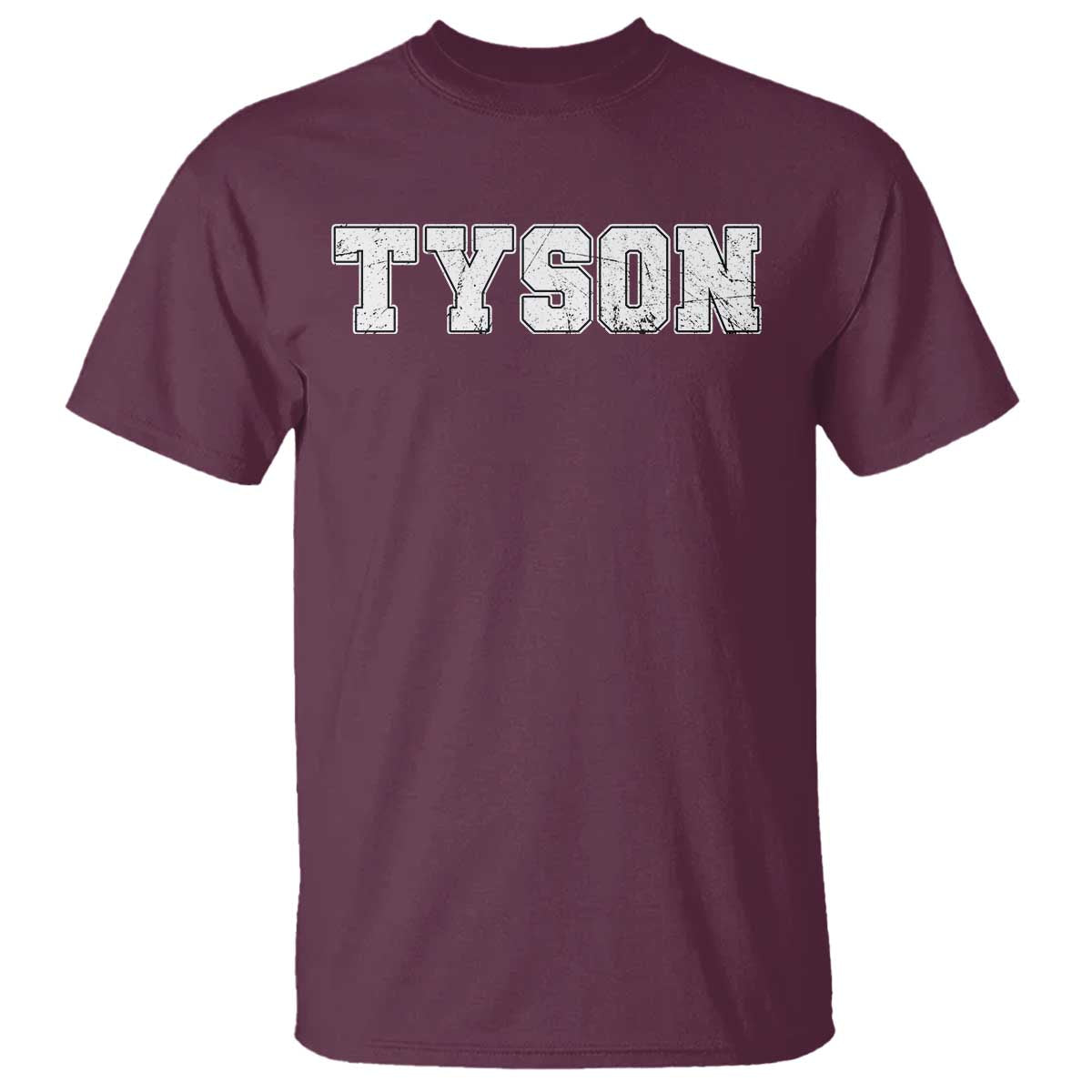 Team Tyson T Shirt Family Personalized Name Retro Vintage Minimalism TS02 Maroon Print Your Wear