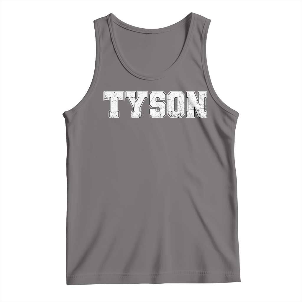 Team Tyson Tank Top Family Personalized Name Retro Vintage Minimalism TS02 Deep Heather Print Your Wear