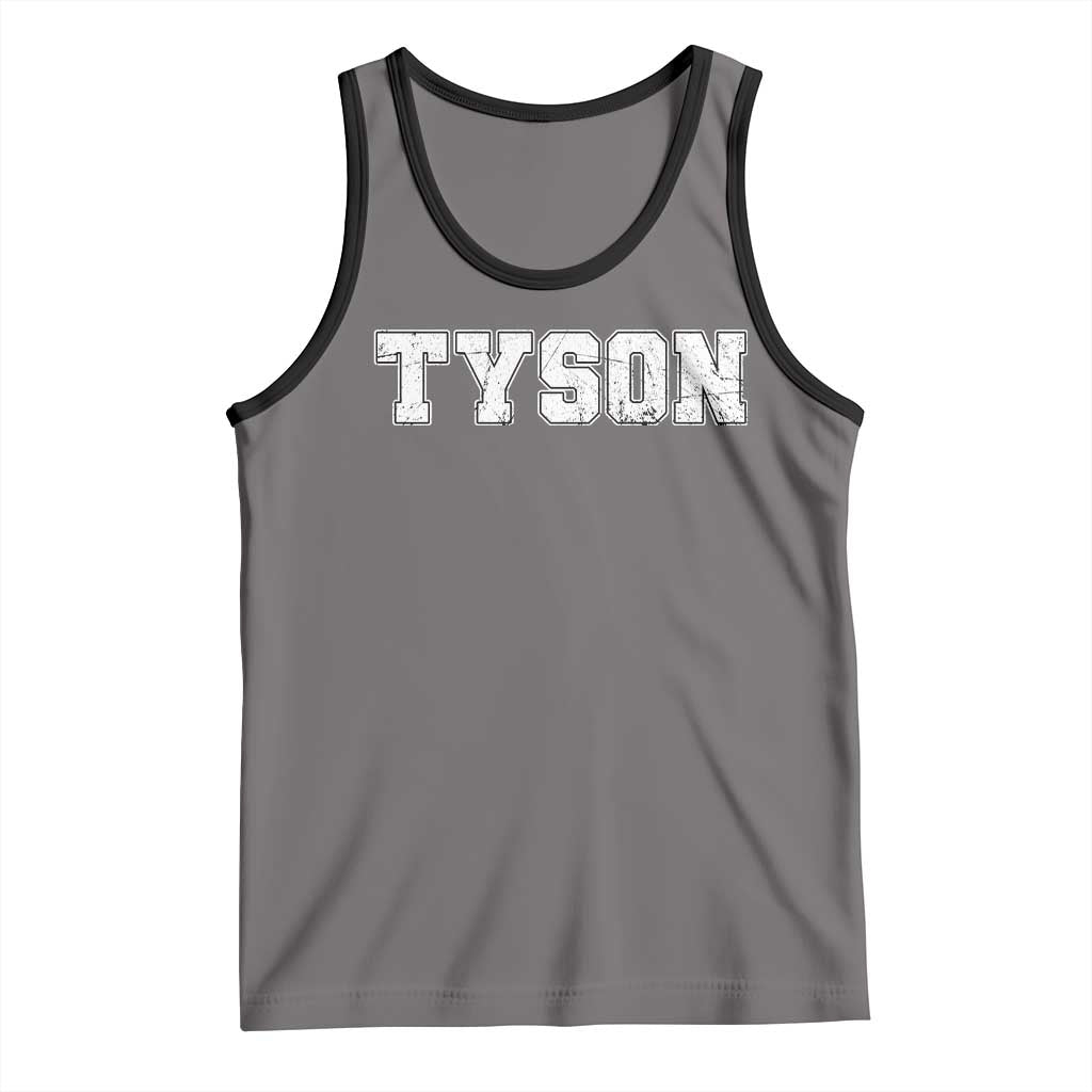 Team Tyson Tank Top Family Personalized Name Retro Vintage Minimalism TS02 Deep Heather Black Print Your Wear