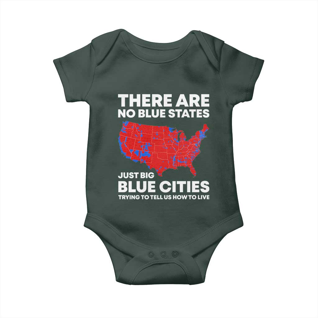 American Republican 2024 Baby Onesie There Are No Blue States Only Big Blue Cities America Map TS02 Print Your Wear