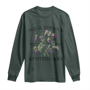 Funny Feminist Long Sleeve Shirt Aqua Tofana Apothecary Vintage Minimalism TS02 Dark Forest Green Print Your Wear