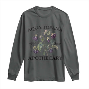 Funny Feminist Long Sleeve Shirt Aqua Tofana Apothecary Vintage Minimalism TS02 Dark Heather Print Your Wear
