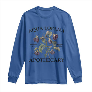 Funny Feminist Long Sleeve Shirt Aqua Tofana Apothecary Vintage Minimalism TS02 Royal Blue Print Your Wear