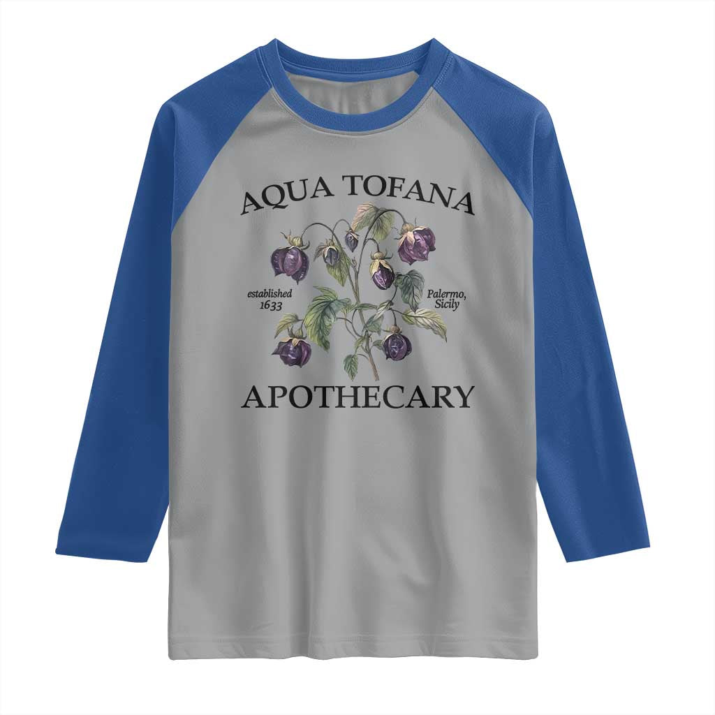 Funny Feminist Raglan Shirt Aqua Tofana Apothecary Vintage Minimalism TS02 Sport Gray Royal Print Your Wear