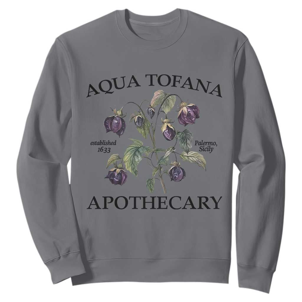 Funny Feminist Sweatshirt Aqua Tofana Apothecary Vintage Minimalism TS02 Charcoal Print Your Wear