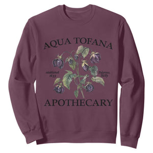 Funny Feminist Sweatshirt Aqua Tofana Apothecary Vintage Minimalism TS02 Maroon Print Your Wear