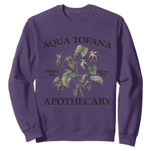 Funny Feminist Sweatshirt Aqua Tofana Apothecary Vintage Minimalism TS02 Purple Print Your Wear