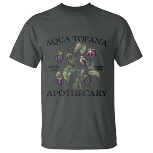 Funny Feminist T Shirt Aqua Tofana Apothecary Vintage Minimalism TS02 Dark Heather Print Your Wear