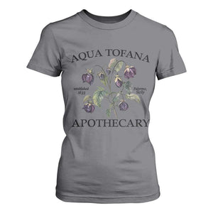Funny Feminist T Shirt For Women Aqua Tofana Apothecary Vintage Minimalism TS02 Charcoal Print Your Wear