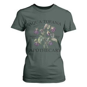 Funny Feminist T Shirt For Women Aqua Tofana Apothecary Vintage Minimalism TS02 Dark Forest Green Print Your Wear