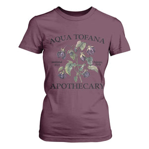 Funny Feminist T Shirt For Women Aqua Tofana Apothecary Vintage Minimalism TS02 Maroon Print Your Wear