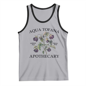 Funny Feminist Tank Top Aqua Tofana Apothecary Vintage Minimalism TS02 Athletic Heather Black Print Your Wear
