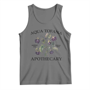 Funny Feminist Tank Top Aqua Tofana Apothecary Vintage Minimalism TS02 Black Heather Print Your Wear