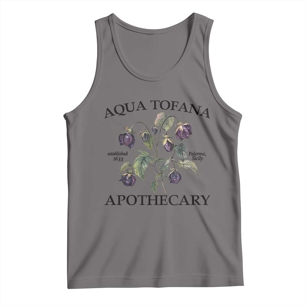 Funny Feminist Tank Top Aqua Tofana Apothecary Vintage Minimalism TS02 Deep Heather Print Your Wear