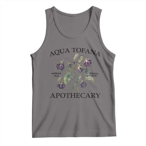 Funny Feminist Tank Top Aqua Tofana Apothecary Vintage Minimalism TS02 Deep Heather Print Your Wear