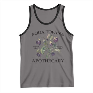 Funny Feminist Tank Top Aqua Tofana Apothecary Vintage Minimalism TS02 Deep Heather Black Print Your Wear