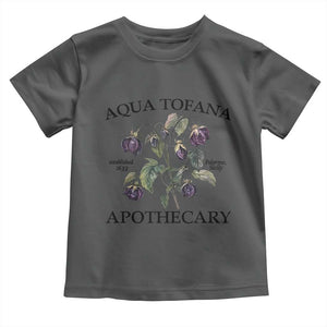 Funny Feminist Toddler T Shirt Aqua Tofana Apothecary Vintage Minimalism TS02 Dark Heather Print Your Wear