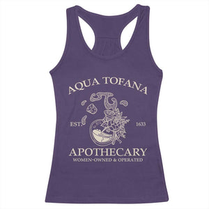 Funny Feminist Racerback Tank Top Aqua Tofana Apothecary Est 1633 Retro Vintage TS02 Purple Print Your Wear