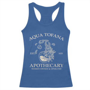 Funny Feminist Racerback Tank Top Aqua Tofana Apothecary Est 1633 Retro Vintage TS02 Royal Blue Print Your Wear