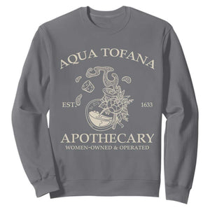 Funny Feminist Sweatshirt Aqua Tofana Apothecary Est 1633 Retro Vintage TS02 Charcoal Print Your Wear