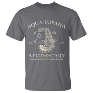 Funny Feminist T Shirt Aqua Tofana Apothecary Est 1633 Retro Vintage TS02 Charcoal Print Your Wear