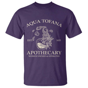 Funny Feminist T Shirt Aqua Tofana Apothecary Est 1633 Retro Vintage TS02 Purple Print Your Wear
