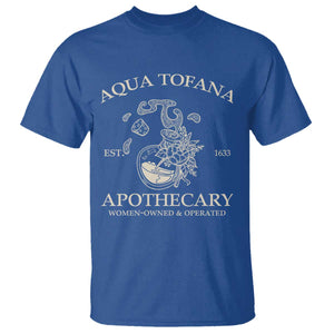 Funny Feminist T Shirt Aqua Tofana Apothecary Est 1633 Retro Vintage TS02 Royal Blue Print Your Wear
