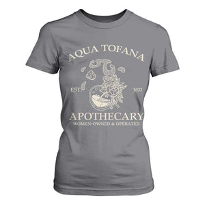 Funny Feminist T Shirt For Women Aqua Tofana Apothecary Est 1633 Retro Vintage TS02 Charcoal Print Your Wear