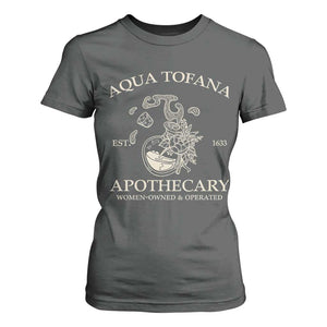 Funny Feminist T Shirt For Women Aqua Tofana Apothecary Est 1633 Retro Vintage TS02 Dark Heather Print Your Wear
