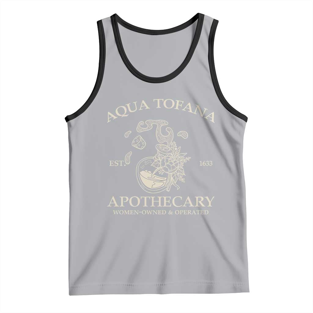 Funny Feminist Tank Top Aqua Tofana Apothecary Est 1633 Retro Vintage TS02 Athletic Heather Black Print Your Wear